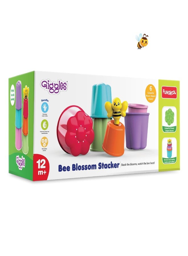 Giggles Funskool Bee Blossom Stacker, Fun & Development Toy for Babies, Educational Brain Activity Toys, Perfect for Early Learning, Multicolor Stacking Gift Set for Kids, Age 12+ Months - Image 2